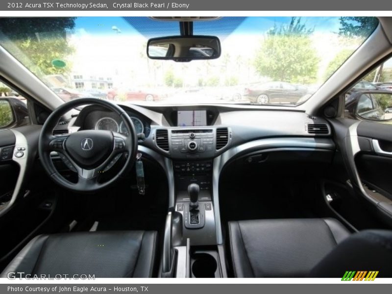 Crystal Black Pearl / Ebony 2012 Acura TSX Technology Sedan