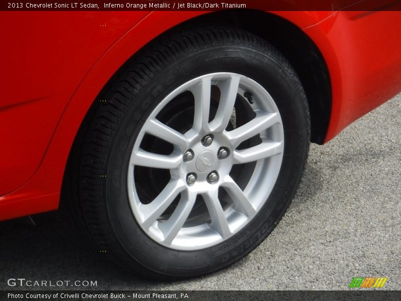 Inferno Orange Metallic / Jet Black/Dark Titanium 2013 Chevrolet Sonic LT Sedan