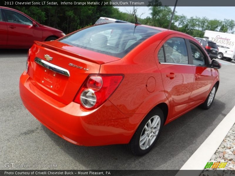 Inferno Orange Metallic / Jet Black/Dark Titanium 2013 Chevrolet Sonic LT Sedan