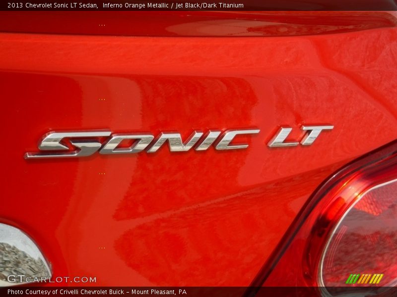 Inferno Orange Metallic / Jet Black/Dark Titanium 2013 Chevrolet Sonic LT Sedan