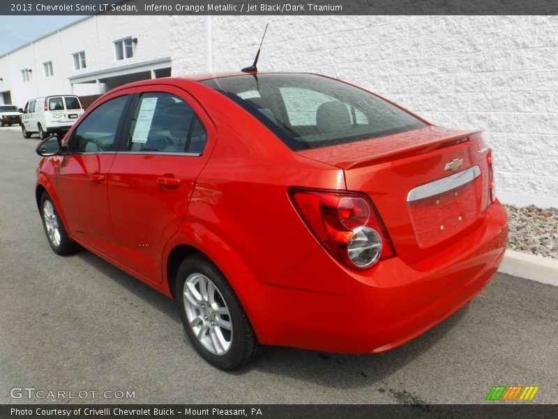 Inferno Orange Metallic / Jet Black/Dark Titanium 2013 Chevrolet Sonic LT Sedan