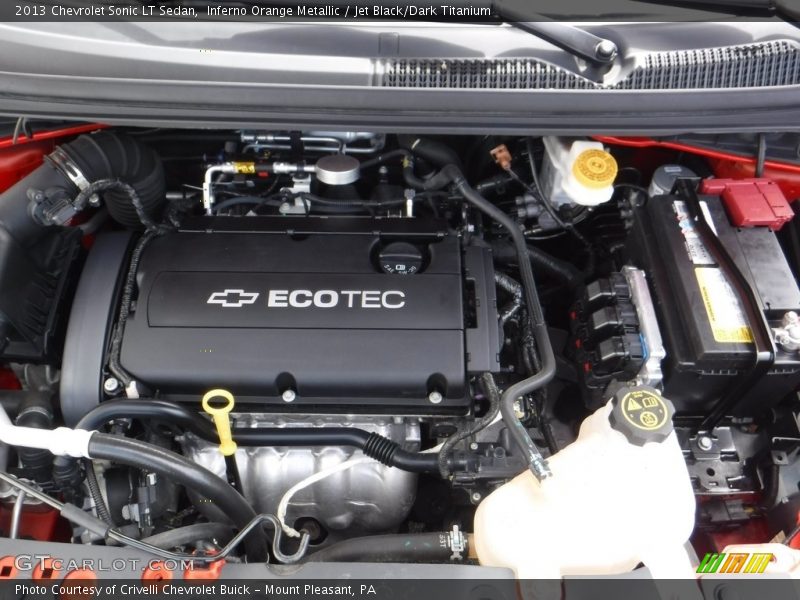 Inferno Orange Metallic / Jet Black/Dark Titanium 2013 Chevrolet Sonic LT Sedan