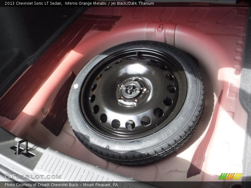Inferno Orange Metallic / Jet Black/Dark Titanium 2013 Chevrolet Sonic LT Sedan