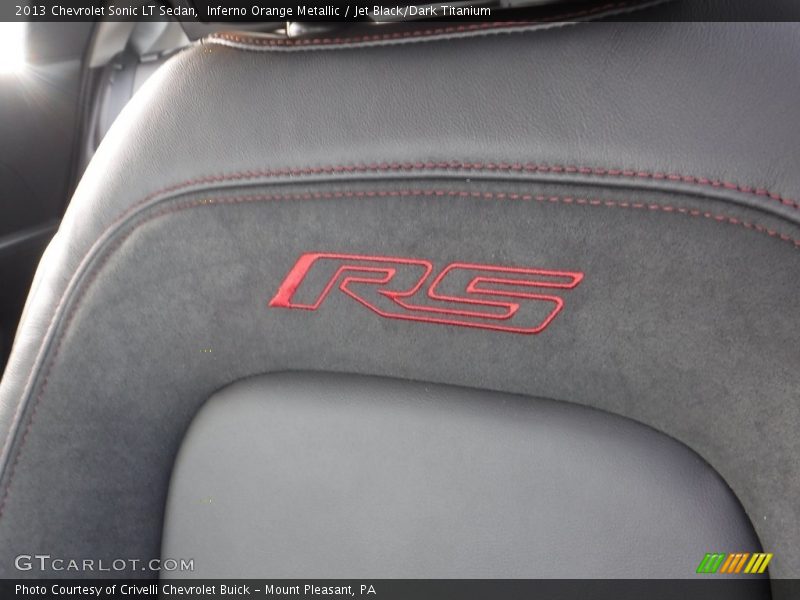Inferno Orange Metallic / Jet Black/Dark Titanium 2013 Chevrolet Sonic LT Sedan