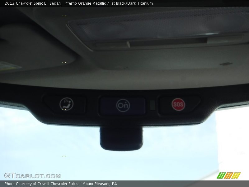 Inferno Orange Metallic / Jet Black/Dark Titanium 2013 Chevrolet Sonic LT Sedan