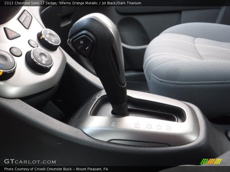 Inferno Orange Metallic / Jet Black/Dark Titanium 2013 Chevrolet Sonic LT Sedan