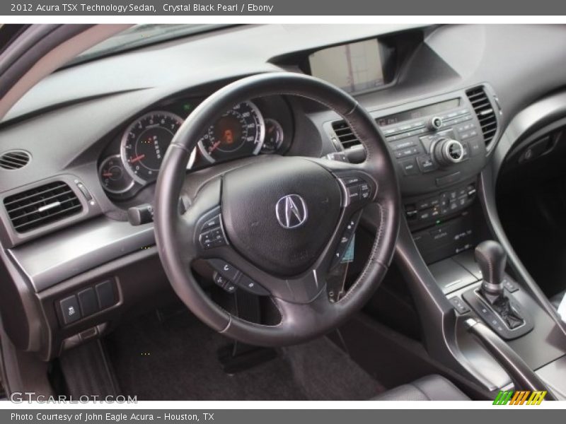 Crystal Black Pearl / Ebony 2012 Acura TSX Technology Sedan
