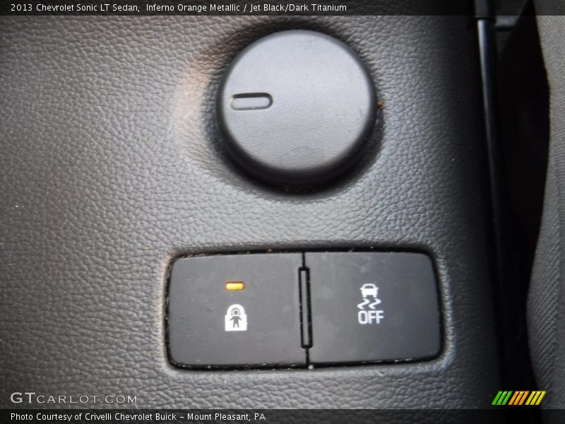 Inferno Orange Metallic / Jet Black/Dark Titanium 2013 Chevrolet Sonic LT Sedan