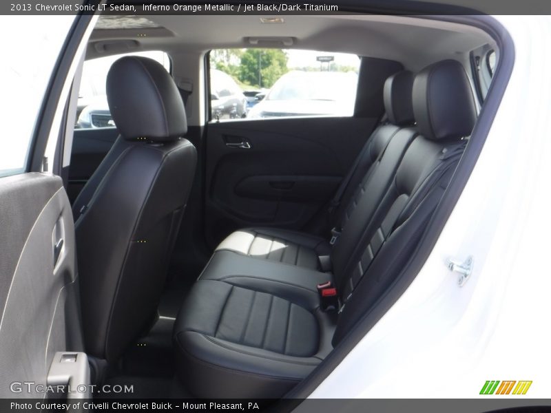 Inferno Orange Metallic / Jet Black/Dark Titanium 2013 Chevrolet Sonic LT Sedan