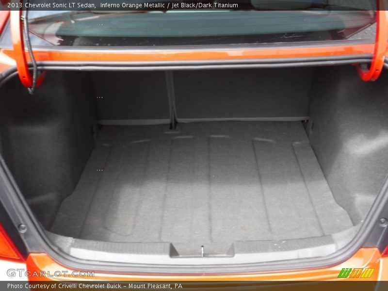 Inferno Orange Metallic / Jet Black/Dark Titanium 2013 Chevrolet Sonic LT Sedan