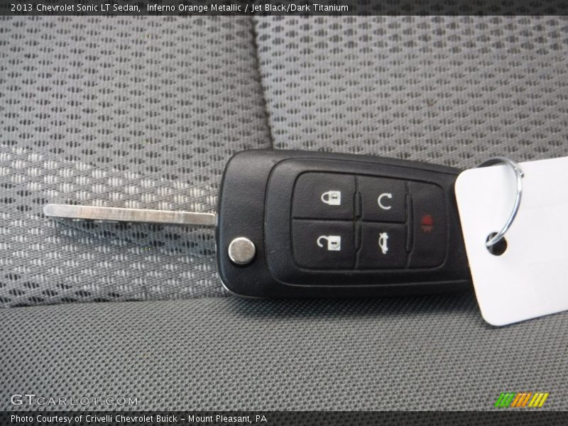 Inferno Orange Metallic / Jet Black/Dark Titanium 2013 Chevrolet Sonic LT Sedan