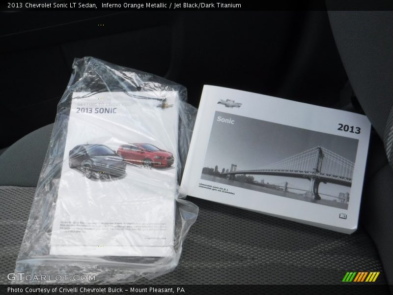 Inferno Orange Metallic / Jet Black/Dark Titanium 2013 Chevrolet Sonic LT Sedan