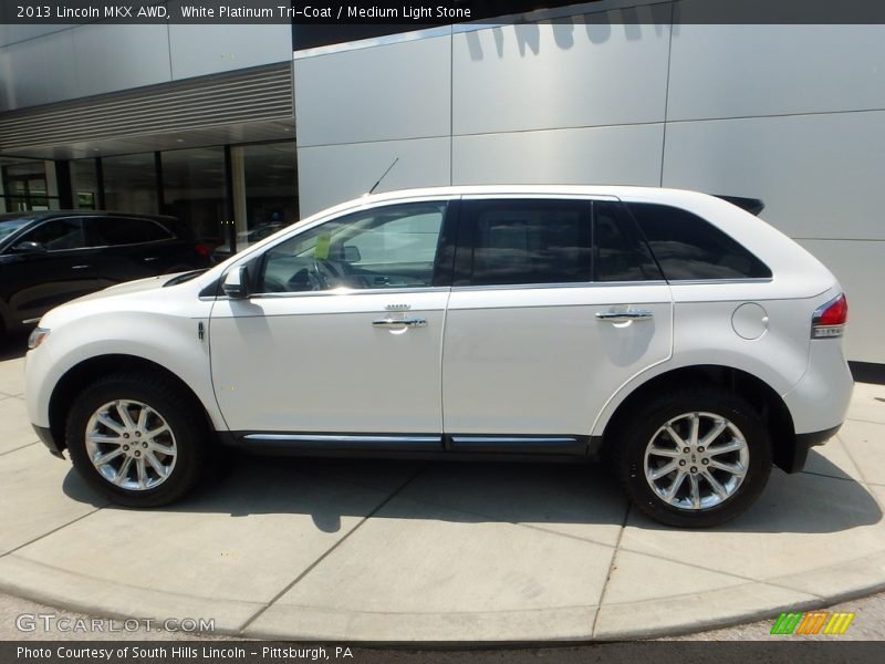 White Platinum Tri-Coat / Medium Light Stone 2013 Lincoln MKX AWD