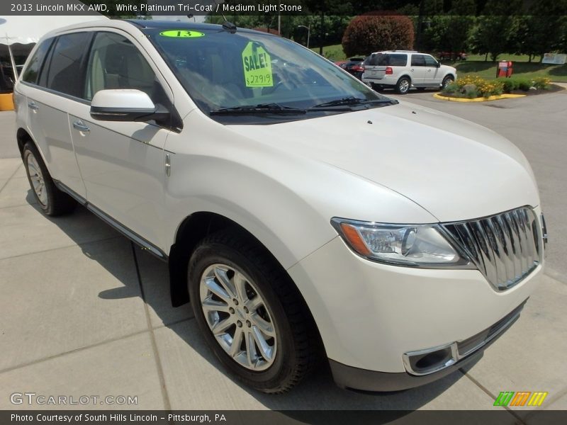 White Platinum Tri-Coat / Medium Light Stone 2013 Lincoln MKX AWD