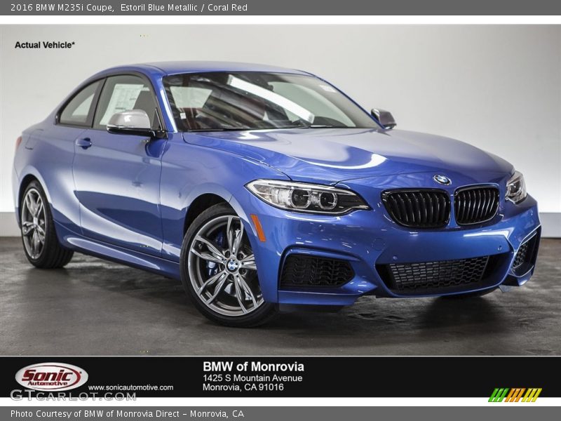 Estoril Blue Metallic / Coral Red 2016 BMW M235i Coupe