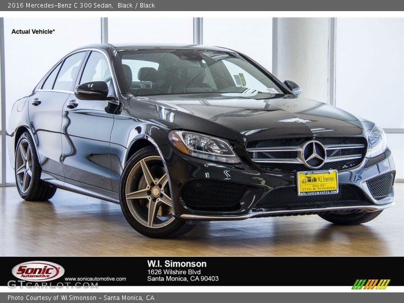 Black / Black 2016 Mercedes-Benz C 300 Sedan