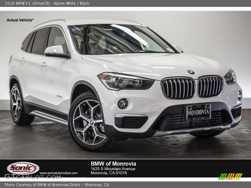 Alpine White / Black 2016 BMW X1 xDrive28i