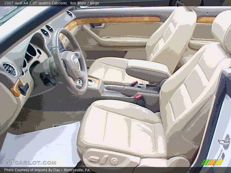 Ibis White / Beige 2007 Audi A4 2.0T quattro Cabriolet