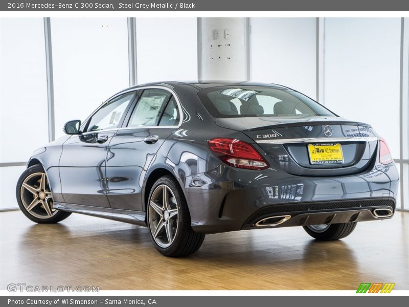 Steel Grey Metallic / Black 2016 Mercedes-Benz C 300 Sedan