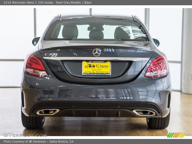 Steel Grey Metallic / Black 2016 Mercedes-Benz C 300 Sedan