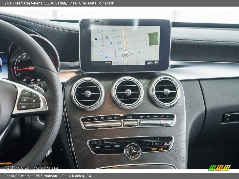 Steel Grey Metallic / Black 2016 Mercedes-Benz C 300 Sedan