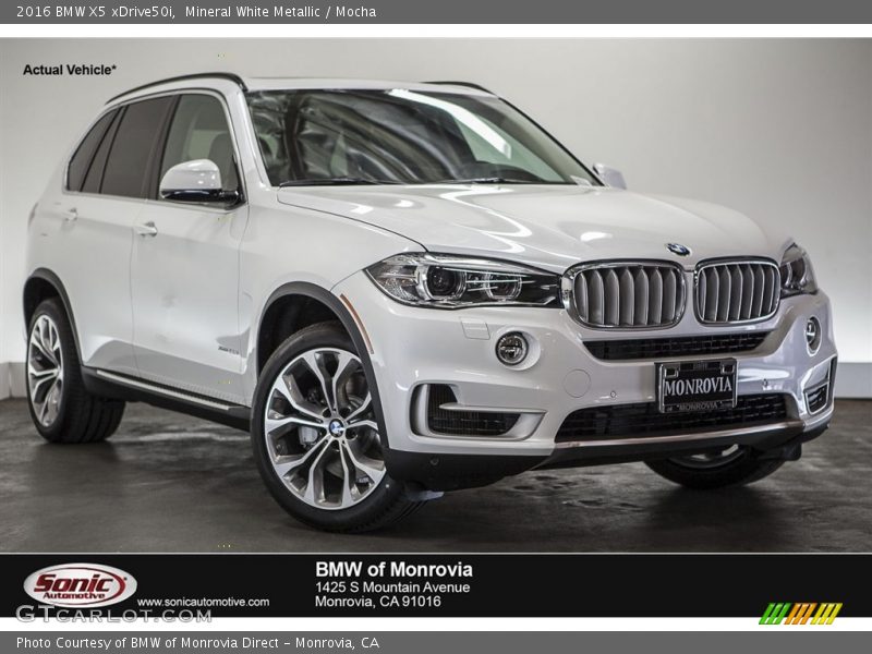 Mineral White Metallic / Mocha 2016 BMW X5 xDrive50i