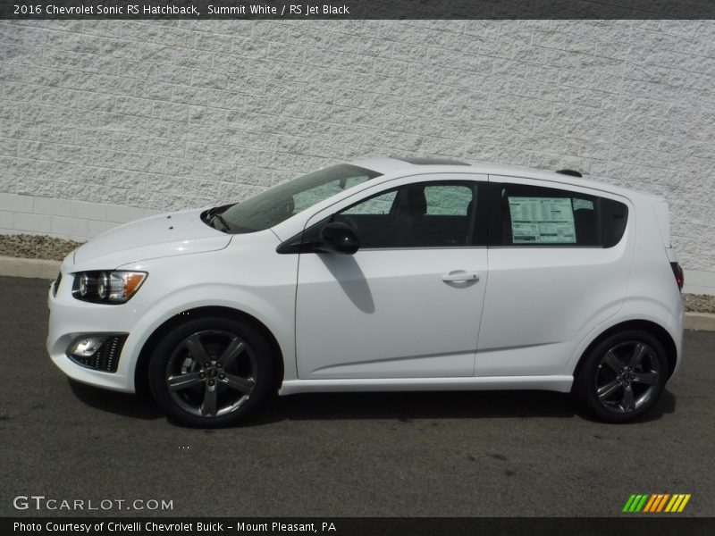 Summit White / RS Jet Black 2016 Chevrolet Sonic RS Hatchback