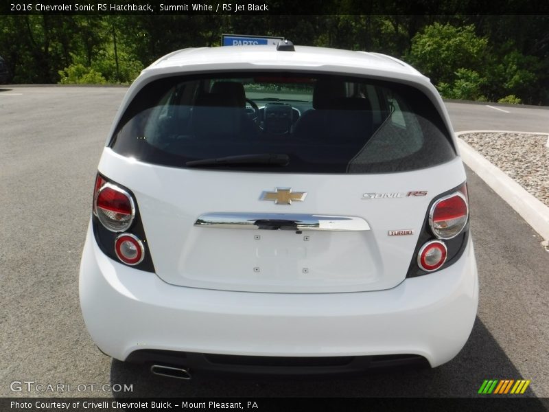 Summit White / RS Jet Black 2016 Chevrolet Sonic RS Hatchback