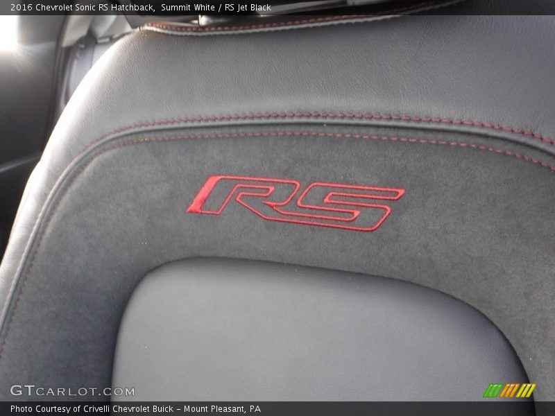 Summit White / RS Jet Black 2016 Chevrolet Sonic RS Hatchback
