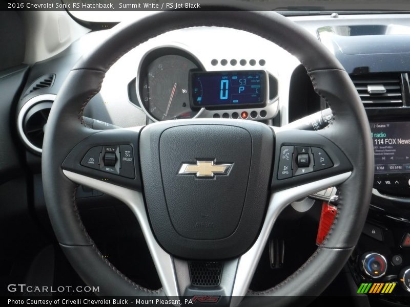 Summit White / RS Jet Black 2016 Chevrolet Sonic RS Hatchback