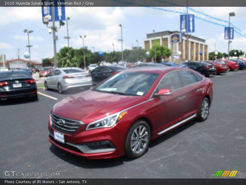 Venetian Red / Gray 2016 Hyundai Sonata Sport