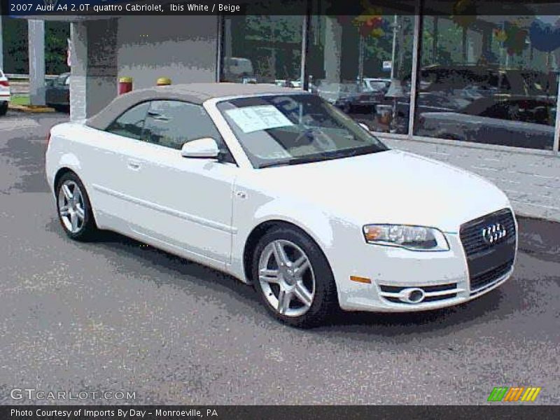 Ibis White / Beige 2007 Audi A4 2.0T quattro Cabriolet