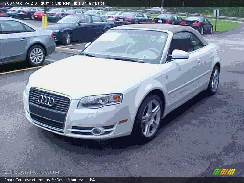 Ibis White / Beige 2007 Audi A4 2.0T quattro Cabriolet