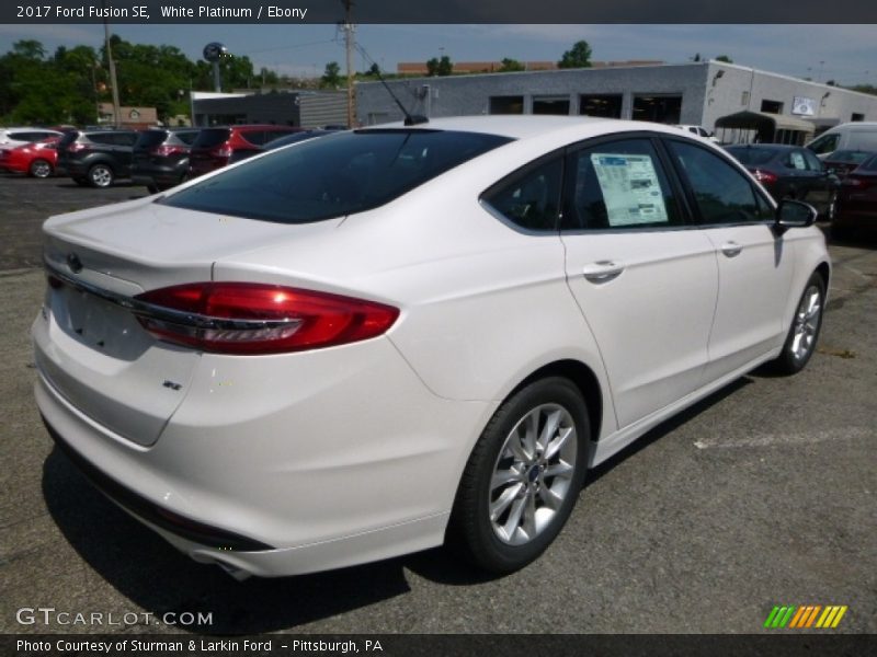 White Platinum / Ebony 2017 Ford Fusion SE