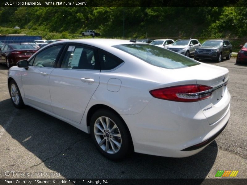White Platinum / Ebony 2017 Ford Fusion SE