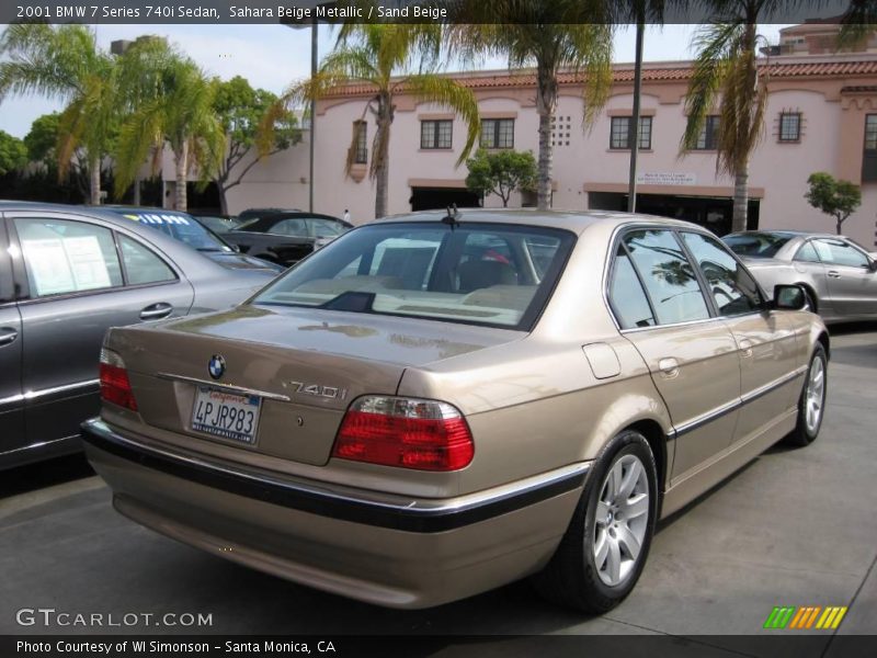 Sahara Beige Metallic / Sand Beige 2001 BMW 7 Series 740i Sedan