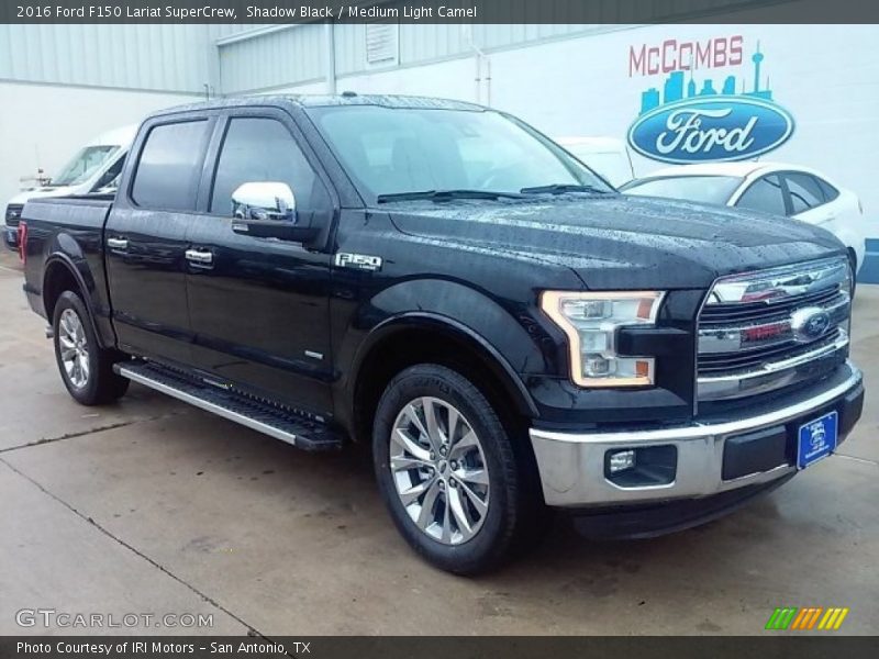 Shadow Black / Medium Light Camel 2016 Ford F150 Lariat SuperCrew