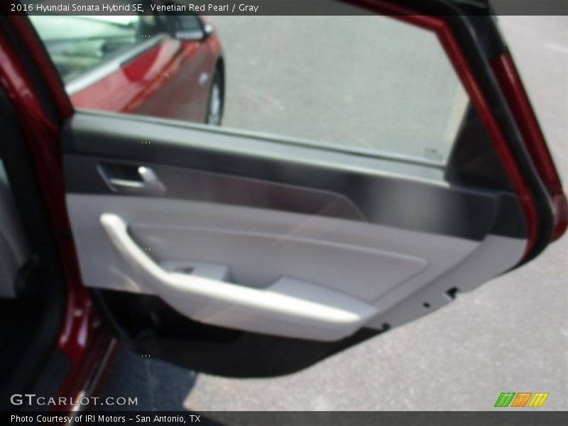 Venetian Red Pearl / Gray 2016 Hyundai Sonata Hybrid SE