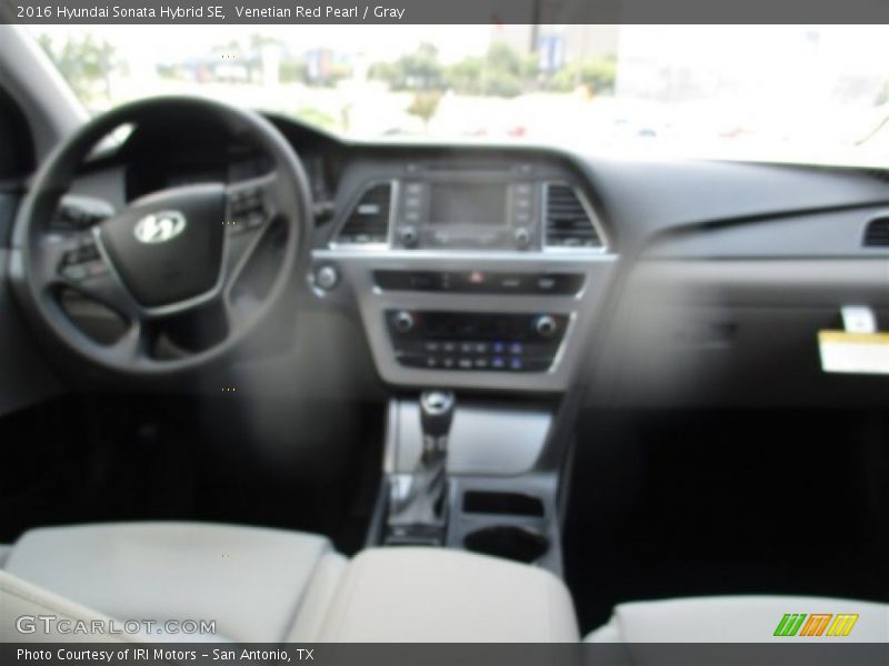 Venetian Red Pearl / Gray 2016 Hyundai Sonata Hybrid SE