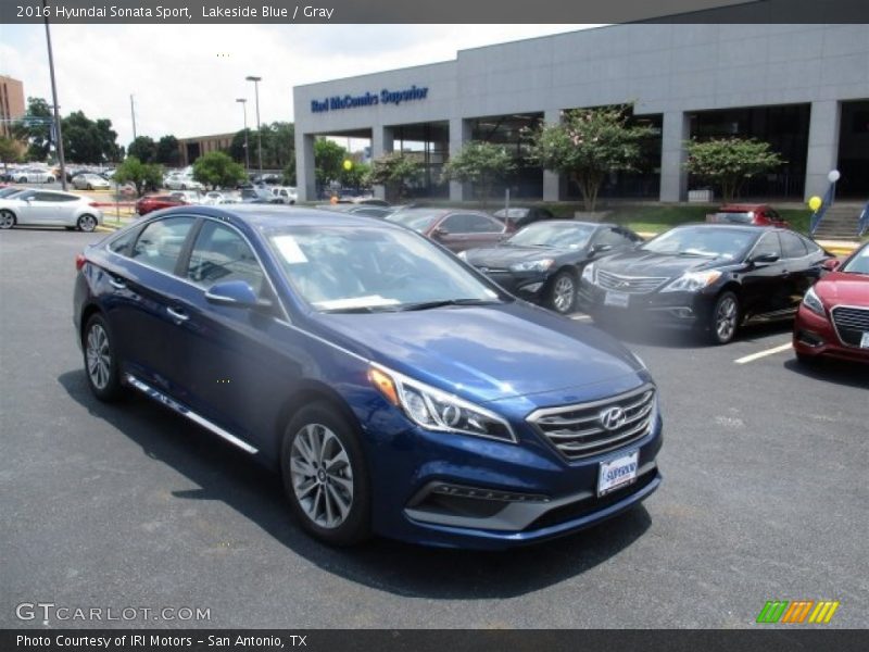 Lakeside Blue / Gray 2016 Hyundai Sonata Sport