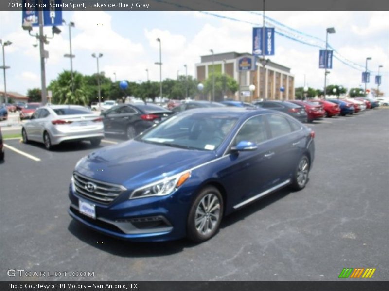 Lakeside Blue / Gray 2016 Hyundai Sonata Sport