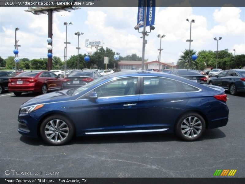 Lakeside Blue / Gray 2016 Hyundai Sonata Sport