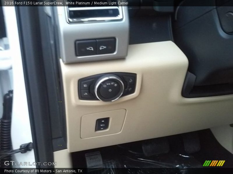 White Platinum / Medium Light Camel 2016 Ford F150 Lariat SuperCrew