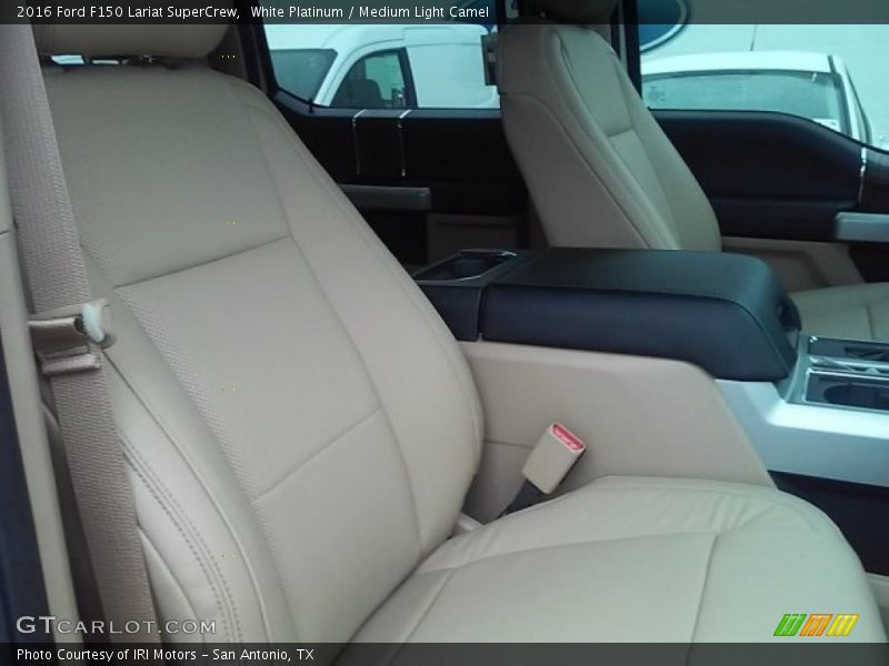 White Platinum / Medium Light Camel 2016 Ford F150 Lariat SuperCrew