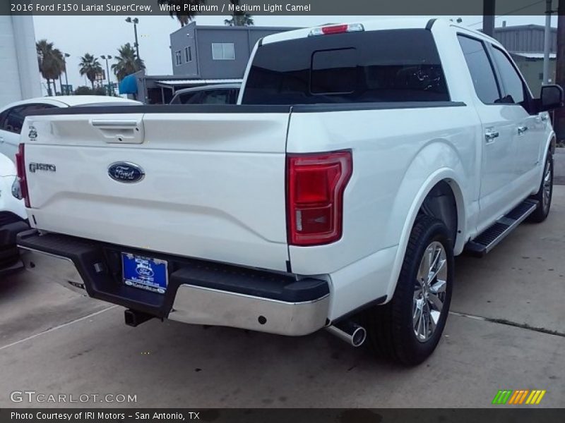 White Platinum / Medium Light Camel 2016 Ford F150 Lariat SuperCrew