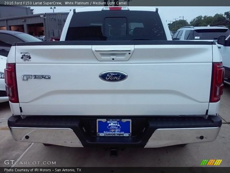 White Platinum / Medium Light Camel 2016 Ford F150 Lariat SuperCrew