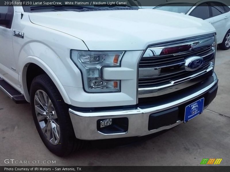 White Platinum / Medium Light Camel 2016 Ford F150 Lariat SuperCrew