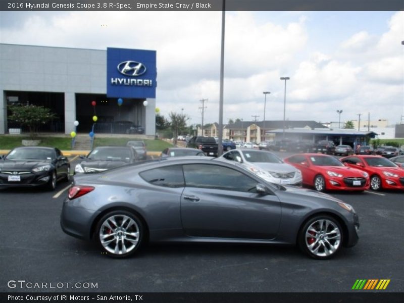 Empire State Gray / Black 2016 Hyundai Genesis Coupe 3.8 R-Spec