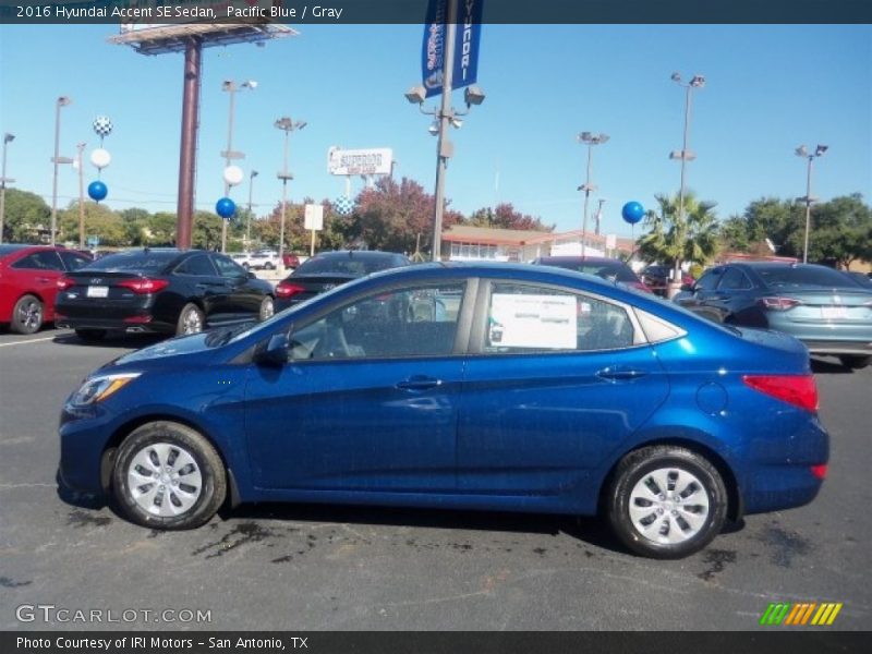 Pacific Blue / Gray 2016 Hyundai Accent SE Sedan