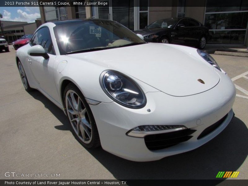 White / Luxor Beige 2013 Porsche 911 Carrera S Coupe